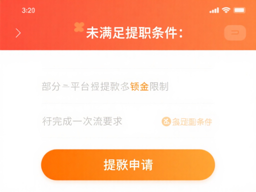 未满足提现条件：部分平台对提现设有最低金额限制或需